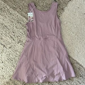 Halara Mauve Sleeveless Sports Dress with Shorts